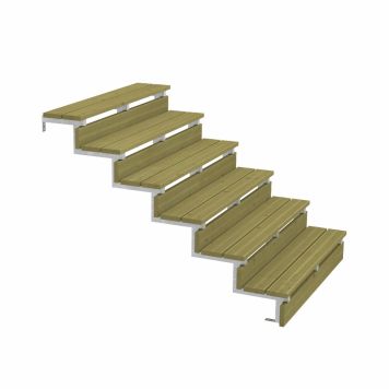 TERRASSTRAPPA PLUS 6 TRAPPSTEG 34,2° STÅL 154X105X120CM
