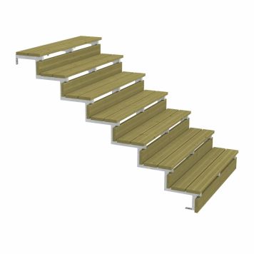 TERRASSTRAPPA PLUS 7 TRAPPSTEG 34,2° STÅL 179X122X120CM