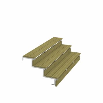 TERRASSTRAPPA PLUS 3 TRAPPSTEG 34,2° STÅL 79X54X180CM
