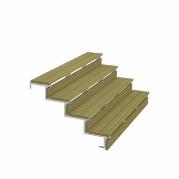 TERRASSTRAPPA PLUS 4 TRAPPSTEG 34,2° STÅL 104X71X180CM