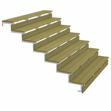 TERRASSTRAPPA PLUS 7 TRAPPSTEG 34,2° STÅL 179X122X180CM