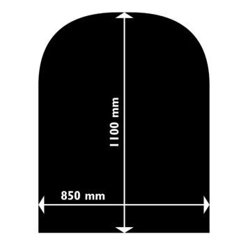 GOLVPLÅT ADURO STÅL HALVRUND 850X1100MM