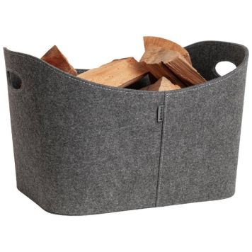 VEDKORG ADURO GRÅ FILT 53X41X33CM