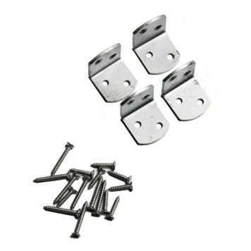 VINKELBESLAG NORDIC FENCE L-MODELL GALVANISERAT STÅL 4-PACK            