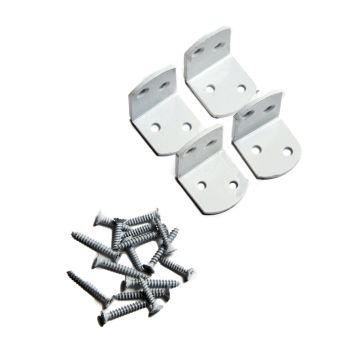 VINKELBESLAG NORDIC FENCE L-MODELL VIT 4-PACK                                 