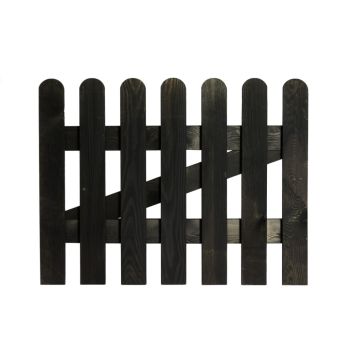 STAKET NORDIC FENCE FYN GRUNDMÅLAD 100X80CM SVART                                