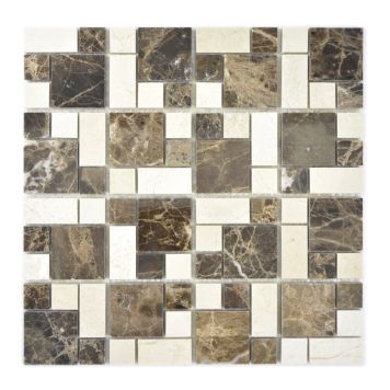 MOSAIK WELSCHEIT STEN MIX BRUN/BEIGE 30,5X30,5CM PRIS PER ARK