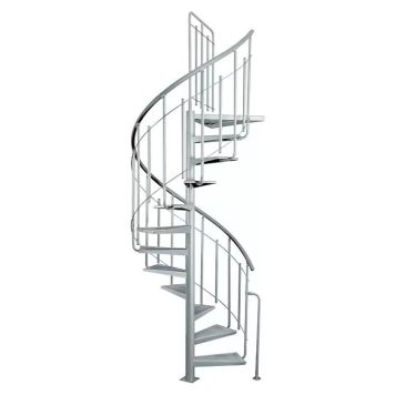SPIRALTRAPPA ATRIUM SOLO METALL GRÅ Ø120CM                          