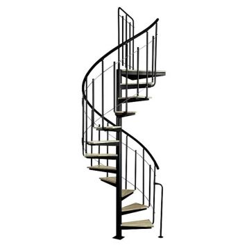 SPIRALTRAPPA ATRIUM SOLO SVART Ø120CM