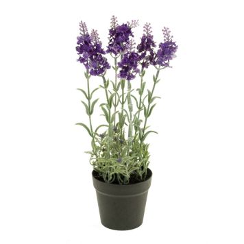 KONSTVÄXT EMERALD LAVENDEL I KRUKA BLÅ 28CM