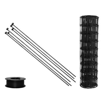 STÄNGSELPAKET HORTUS SVART 10X10X90 25M
