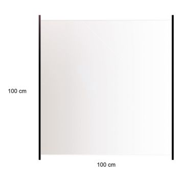 GLASRÄCKE HORTUS KLARGLAS MED ALUMINIUMSKENA 1000X1000MM