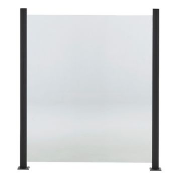 GLASRÄCKE HORTUS KLARGLAS MED ALUMINIUMSKENA 1000X800MM