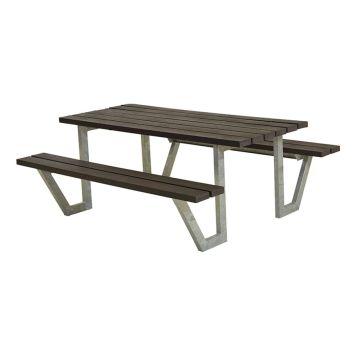 TRÄDGÅRDSMÖBEL PLUS BORD/BÄNKSET WEGA PLAST 177X161X73/45CM