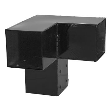 HÖRNBESLAG PLUS DUBBEL CUBIC SVART 90X90MM