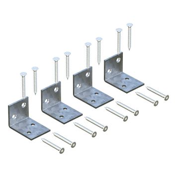 L-BESLAG PALMAKO MED SKRUVAR 4-PACK