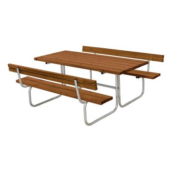 TRÄDGÅRDSMÖBEL PLUS CLASSIC BORD/BÄNKSET 2 RYGGSTÖD TEAK