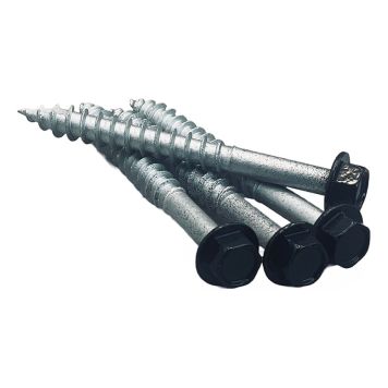 TRÄSKRUV RECAL TILL STOLPSKO  8X75MM 4ST/FRP SVART