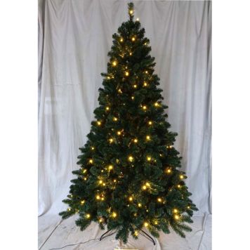 KONSTGRAN LYX MED BELYSNING OCH FOT 230CM GRÖN