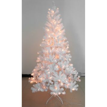 KONSTGRAN BELYSNING MED FOT 210CM VIT  