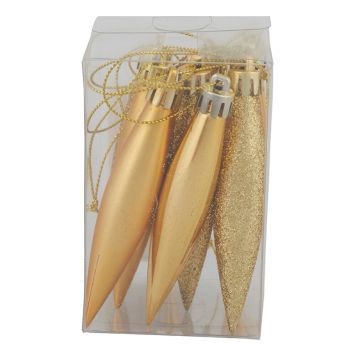 JULGRANSKULOR DROPPE 9CM GULD 9-PACK  