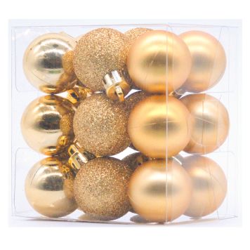 JULGRANSKULOR 3CM GULD 18-PACK  