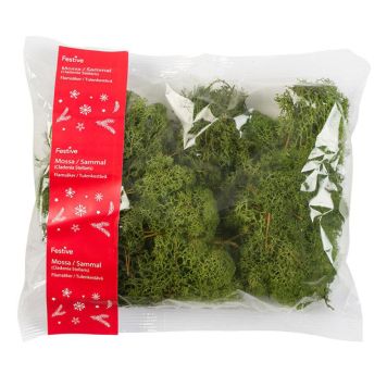 ADVENTSDEKORATION FÖNSTERLAV 40G MÖRKGRÖN