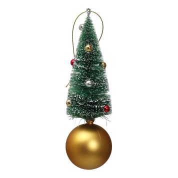 JULGRANSKULA MED GRAN 16CM GULD