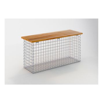 GABIONBÄNK GABIONA TEAK 105X50X30CM