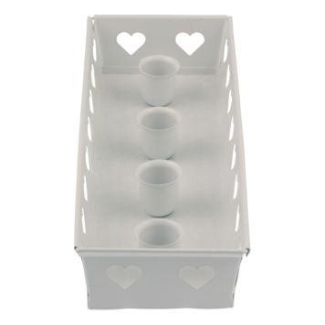 ADVENTSLJUSSTAKE VIT METALL 28CM