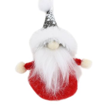 JULGRANSDEKORATION TOMTE 8CM RÖD  