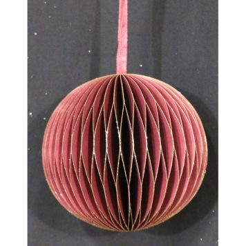 JULGRANSDEKORATION HONEY COMB GLITTER 10CM RÖD