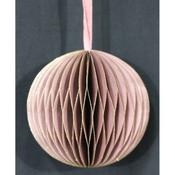 JULGRANSDEKORATION HONEY COMB GLITTER 10CM ROSA