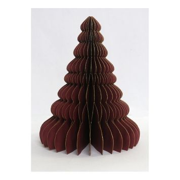 JULDEKORATION HONEY COMB TREE 20CM RÖDBRUN 