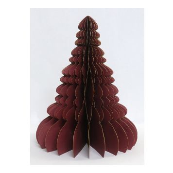 JULDEKORATION HONEY COMB TREE 30CM RÖDBRUN 