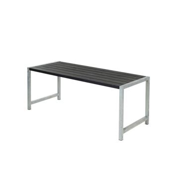 TRÄDGÅRDSMÖBEL PLUS BORD/BÄNKSET 186X77CM SVART
