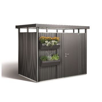 BLOMLÅDA BIOHORT FLORABOARD 25X85CM MÖRKGRÅ 2-PACK 