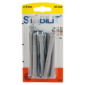 SPIKPLUGG STABILIT 8X80MM 8-PACK