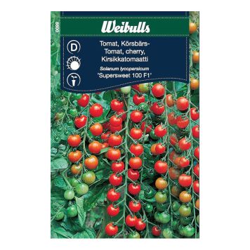 GRÖNSAKSFRÖ WEIBULLS KÖRSBÄRSTOMAT SUPERSWEET 100 F1