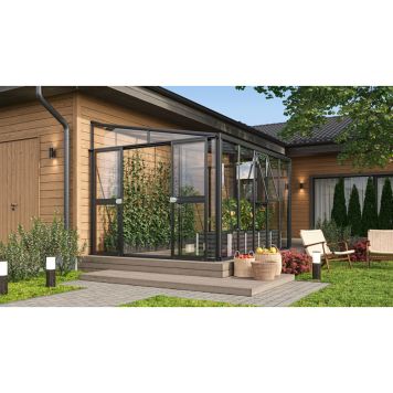 VÄXTHUS VITAVIA HELENA 8600 ALU/GLAS/POLY SVART 8,6M²                                 