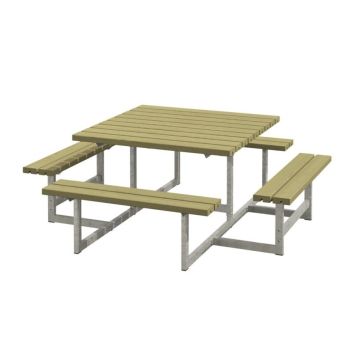 TRÄDGÅRDSMÖBEL PLUS BORD-/BÄNKSET 200X73CM TRYCKIMPREGNERAD 