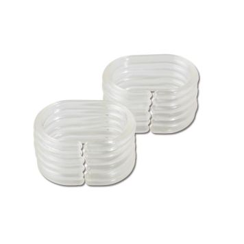 DUSCHDRAPERIRINGAR TRANSPARENT 12ST
