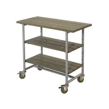 GRILLBORD PLUS URBAN 2 HYLLOR GRÅBRUN  