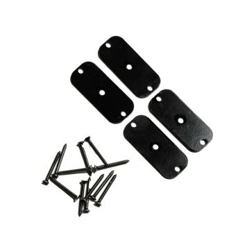 BESLAG NORDIC FENCE TILL VINDSKYDD SVART 4-PACK                         