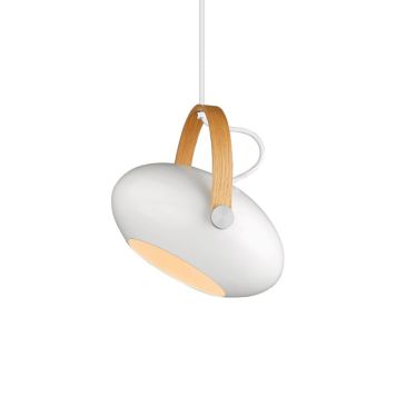 TAKLAMPA HALO DESIGN D.C Ø18CM VIT/TRÄ     