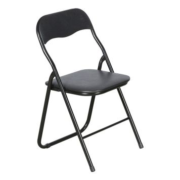 KLAPPSTOL MED DYNA SVART