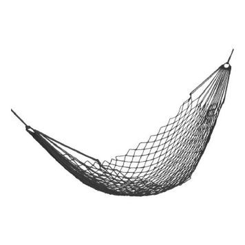 HÄNGMATTA 275x100CM SVART 