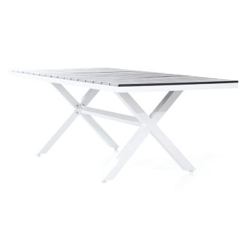 MATBORD SUNFUN SMYGEHUK 196X90CM GRÅ/VIT