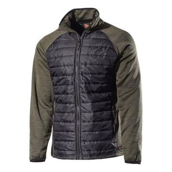 SOFTSHELLJACKA L.BRADOR 6090P SVART/GRÖN XXL