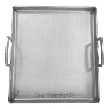 STEKBORD GOURMETSTÅL MED KANT & GREPP 39X34CM
